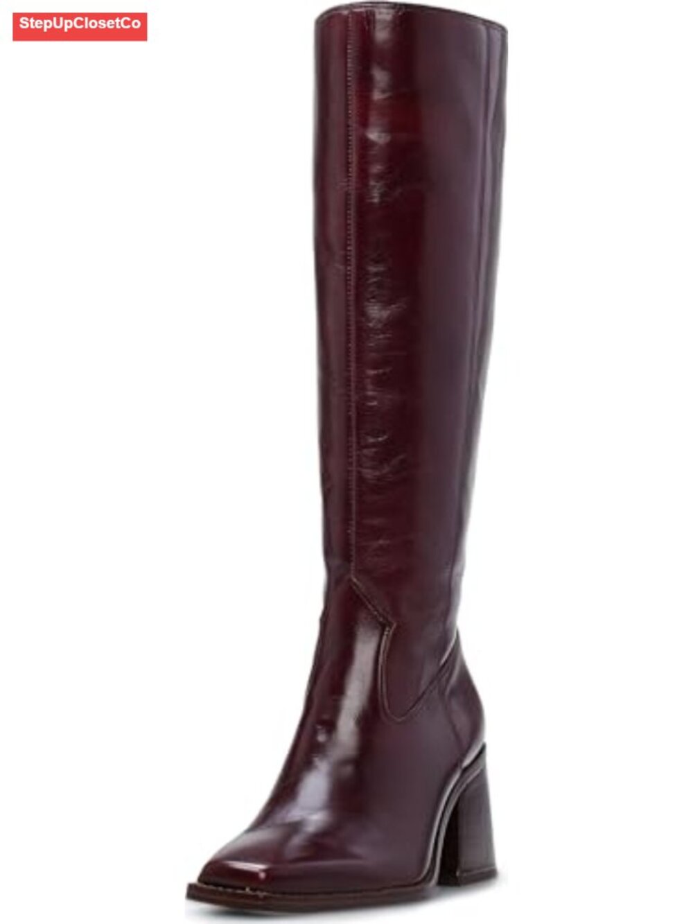 Vince Camuto Sangeti Knee High Boot 3 Inch Block Heel Leather